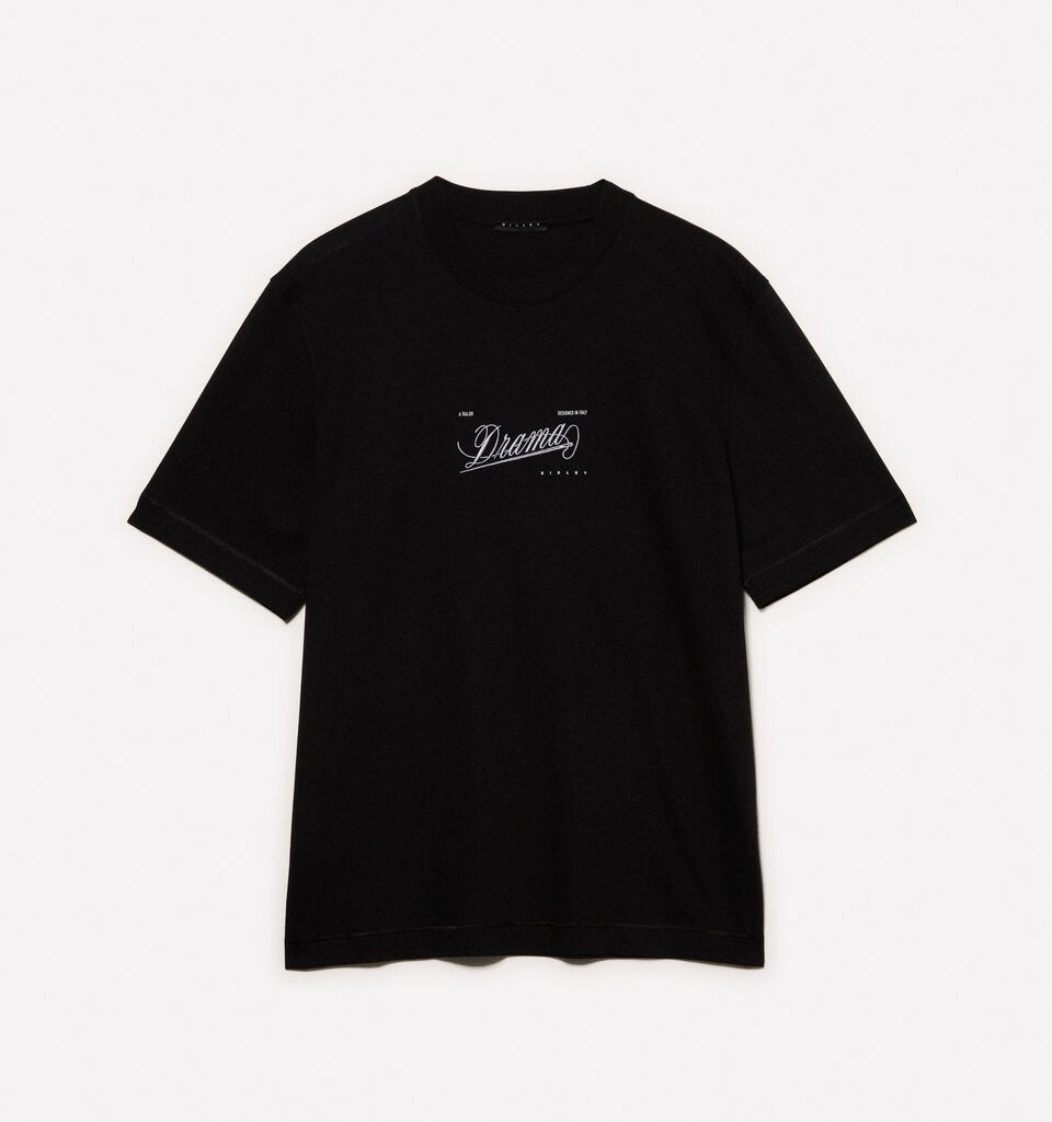 Black t-shirt with print - men's short sleeve t-shirts - Black | Sisley image number 5